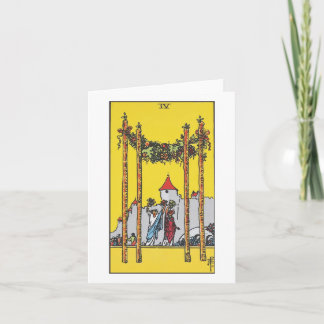 Four of wands - Rider Waite Smith tarot Card