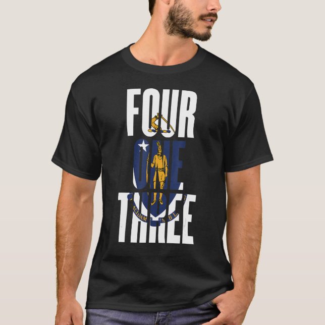 Four One Three 413 Area Code Springfield Massachus T-Shirt (Front)