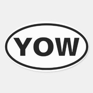 FOUR Ottawa Int'l Airport "YOW" Oval Sticker