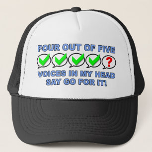 Four Out Of Five Voices Funny Hat Ball Cap