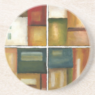Four Panelled Painting by Jennifer Goldberger Coaster