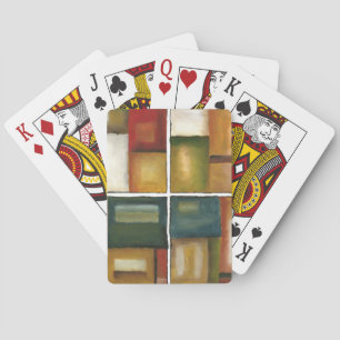 Four Panelled Painting by Jennifer Goldberger Playing Cards