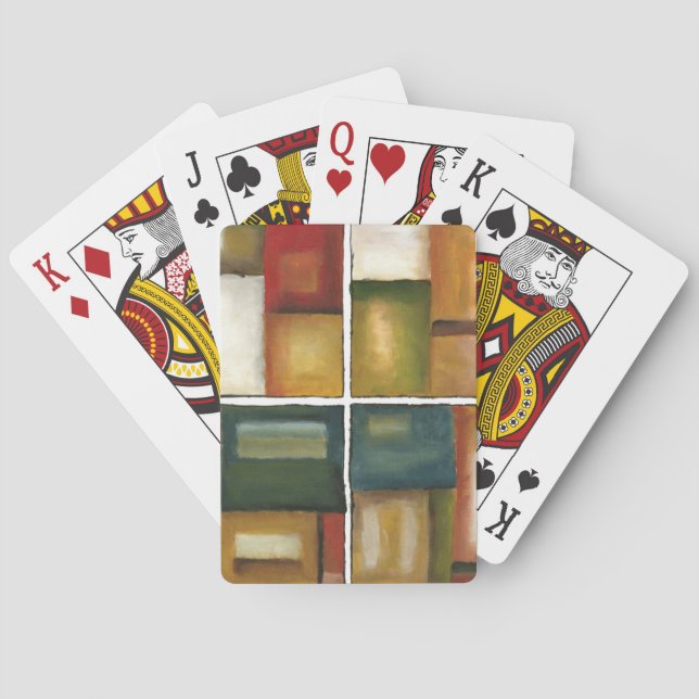 Four Panelled Painting by Jennifer Goldberger Playing Cards (Back)