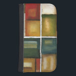 Four Panelled Painting by Jennifer Goldberger Samsung S4 Wallet Case<br><div class="desc">Give the gift of four paintings in one with this piece by Jennifer Goldberger. This panelled painting exudes warmth thanks to the colours used and the simple variety of the subtle changes. A great piece to hang on your wall!</div>