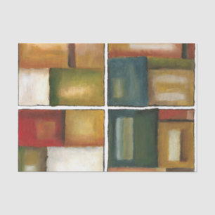 Four Panelled Painting by Jennifer Goldberger Tissue Paper