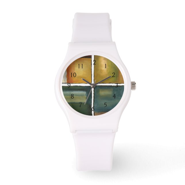 Four Panelled Painting by Jennifer Goldberger Watch (Front)