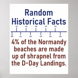 Four Percent Of The Normandy Beaches - History Fa Poster