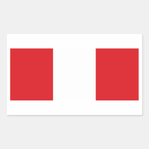 FOUR Peru National Flag Rectangular Sticker