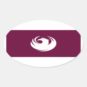 FOUR Phoenix Flag Oval Sticker