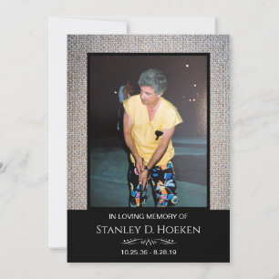 Four Photo Funeral Thank You Card