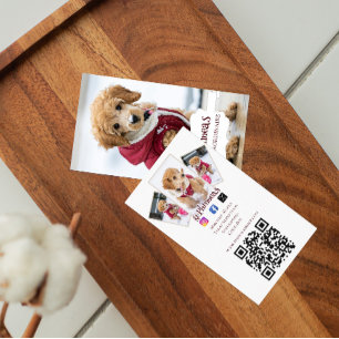 Four Photo Petfluencer Business Card