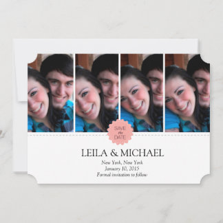 four photoframes save the date