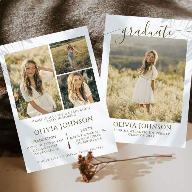 Four Photos Graduation Party Announcement  (Creator Uploaded)
