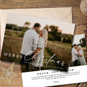 Four Picture Modern Religious Christmas Star  Holiday Card