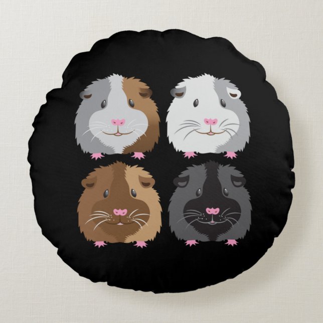 Four piggies round cushion (Front)