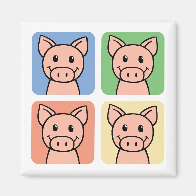 Four Pigs Magnet (Front)