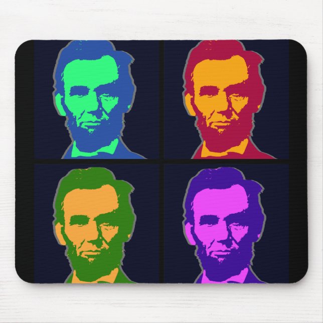 Four Pop Art Abraham Lincolns Mouse Pad (Front)