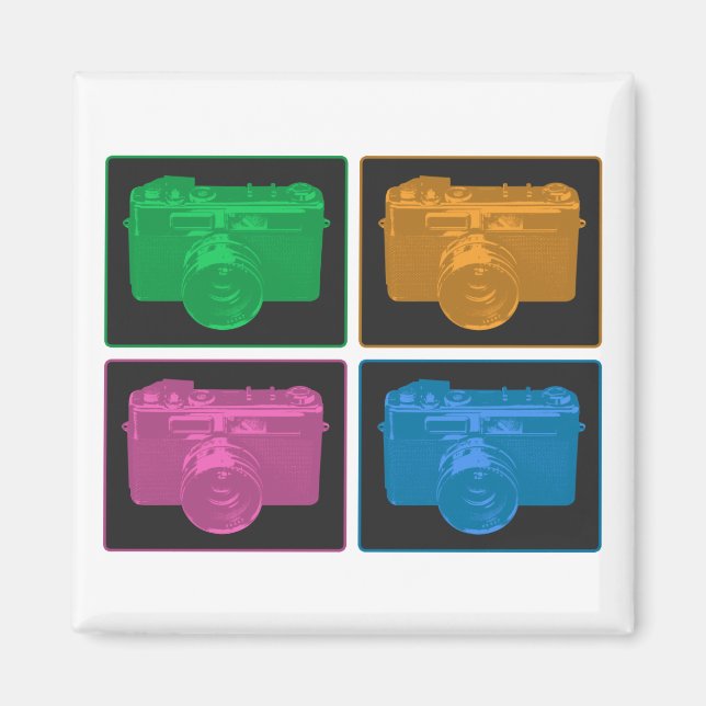 Four Pop Art Cameras Magnet (Front)
