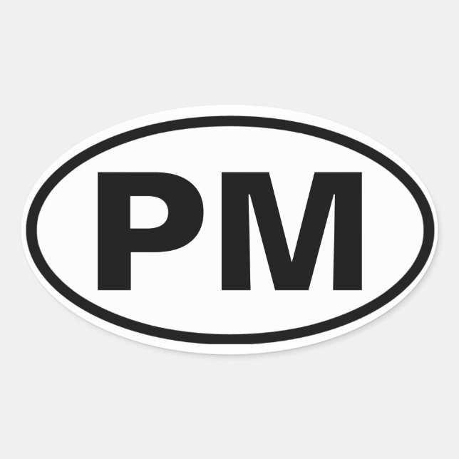 FOUR Port Morris "PM" Oval Sticker (Front)