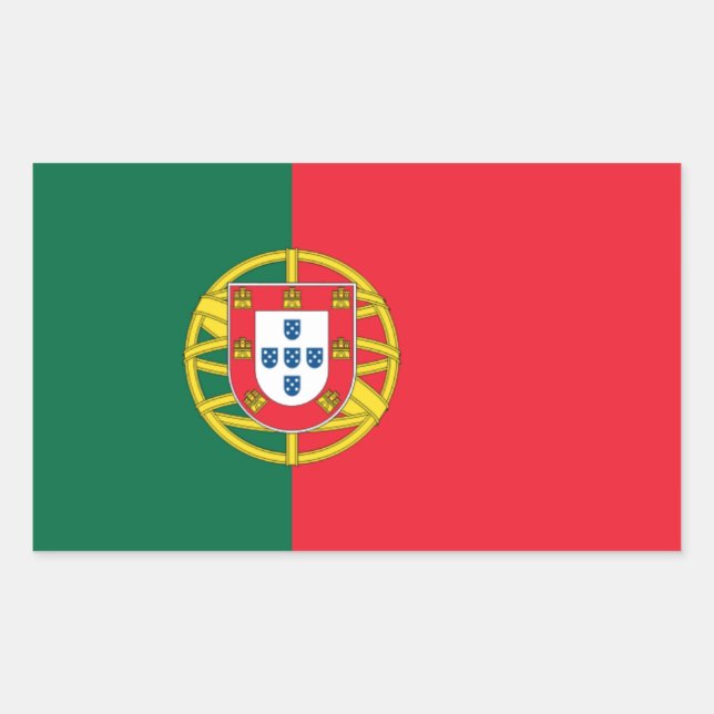 FOUR Portugal National Flag Rectangular Sticker (Front)