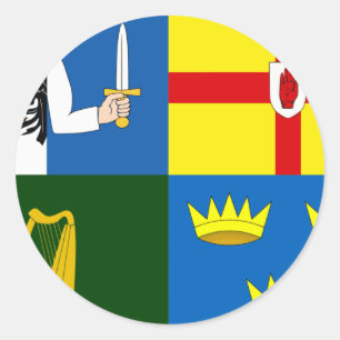 Four Province Ireland, Iraq flag Classic Round Sticker