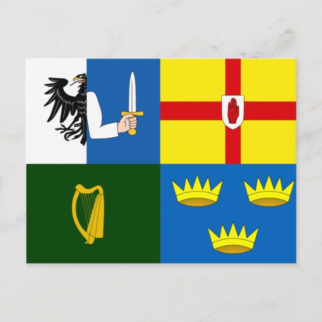 Four Province Ireland, Iraq flag Postcard (Front)