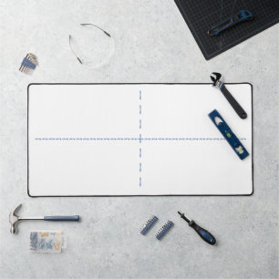 Four rectangles Sorting Desk Mats in Blue