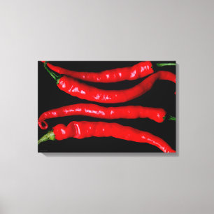 Four Red Chilies 24x16 (60x40cm) waccn Canvas Print