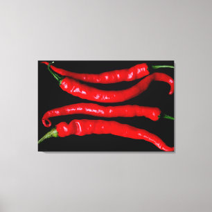 Four Red Chilies 36x24 (90x60cm) waccn Canvas Print