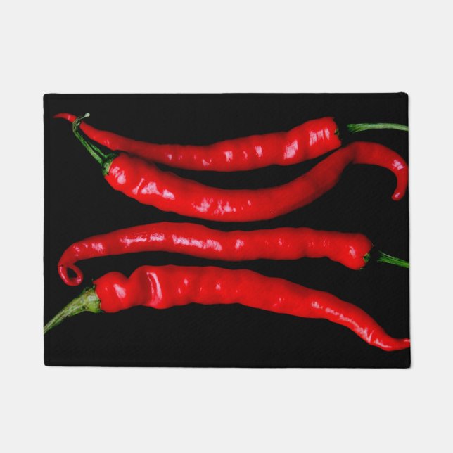 Four Red Chilies dmcnm Doormat (Front)