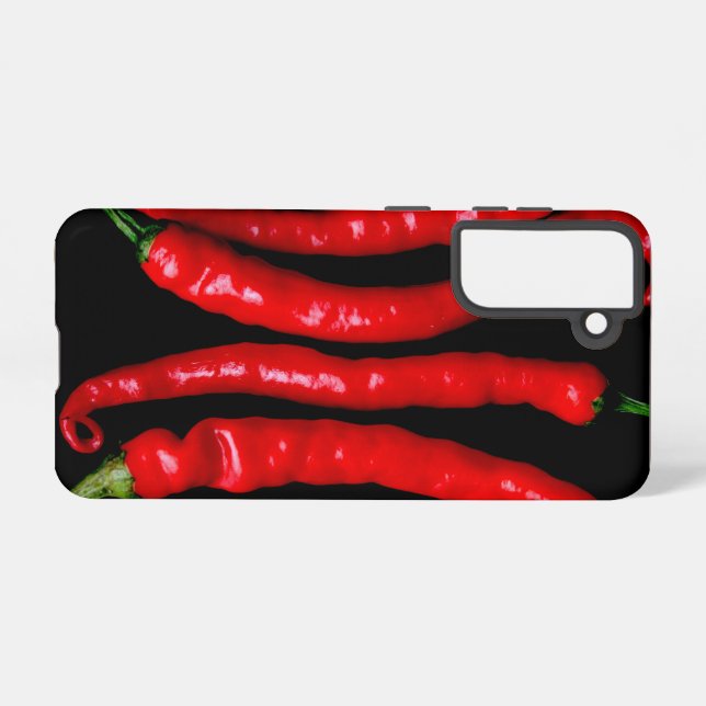 Four Red Chilies sga Samsung Galaxy S21 Case (Back Horizontal)