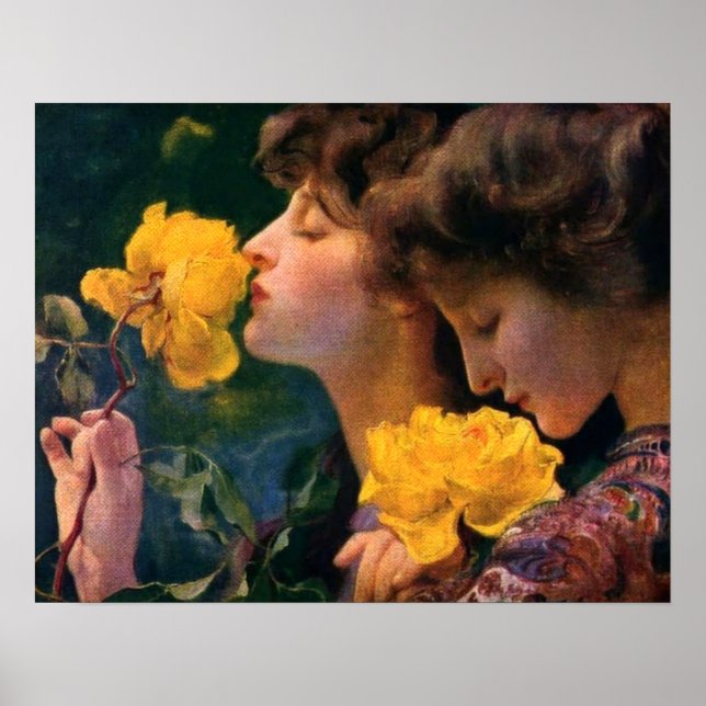 Four Roses by Franz Dvorak Poster (Front)