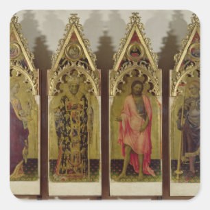 Four Saints from the Quaratesi Polyptych: Mary Mag Square Sticker