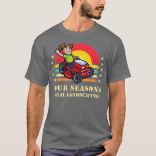 Four Season Total Landscaping Sunset Vintage For T-Shirt