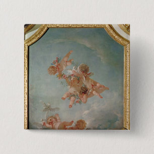 Four Seasons in the Salle du Conseil - Spring 15 Cm Square Badge