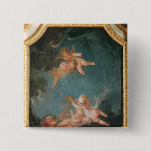 Four Seasons in the Salle du Conseil - Winter 15 Cm Square Badge