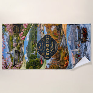 Four Seasons of Fryeburg Maine Beach Towel