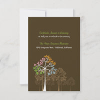 Four Seasons Trees Forest Wedding Reception Card
