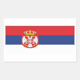 FOUR Serbia National Flag Rectangular Sticker