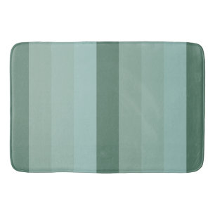 Four Shades of Green Stripes Bath Mat
