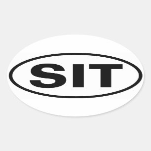 FOUR Sitka, Alaska "SIT" Oval Sticker