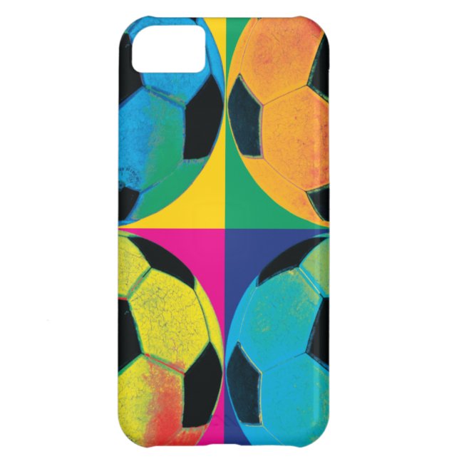 Four Soccer Balls in Different Colours Case-Mate iPhone Case (Back)