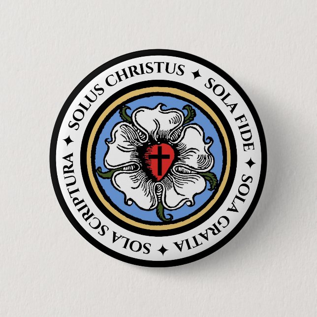 Four Solas - Lutheran 6 Cm Round Badge (Front)