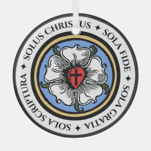 Four Solas - Lutheran Glass Tree Decoration