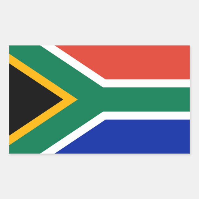 FOUR South Africa National Flag Rectangular Sticker (Front)