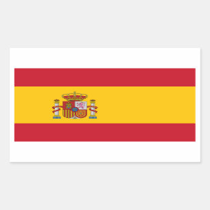 FOUR Spain National Flag Rectangular Sticker