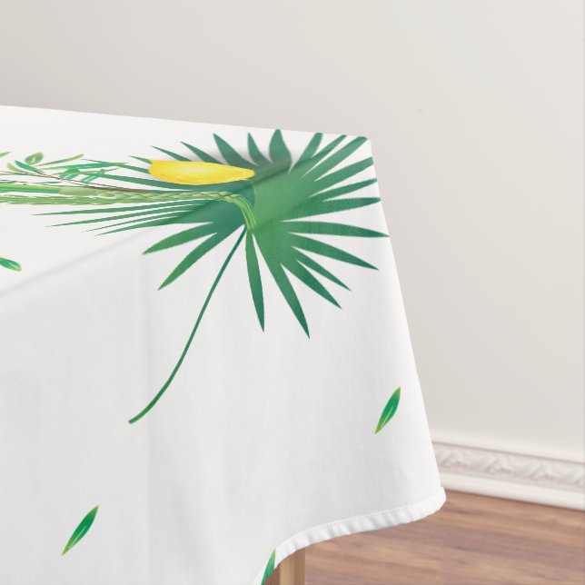 Four species for Jewish Holiday Sukkot Party Tablecloth (In Situ)