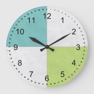 Four Squares Large Clock