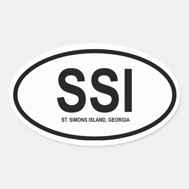 FOUR St. Simons Island, Georgia Oval Sticker (Front)