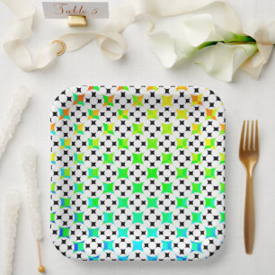 Four Star Circle by Kenneth Yoncich Paper Plate